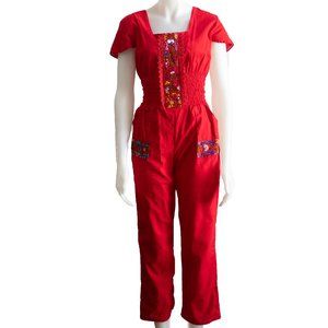 🌸 2 x $49 🌸  Hand embroidered jumpsuit